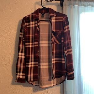 Rue21 Red and White Flannel